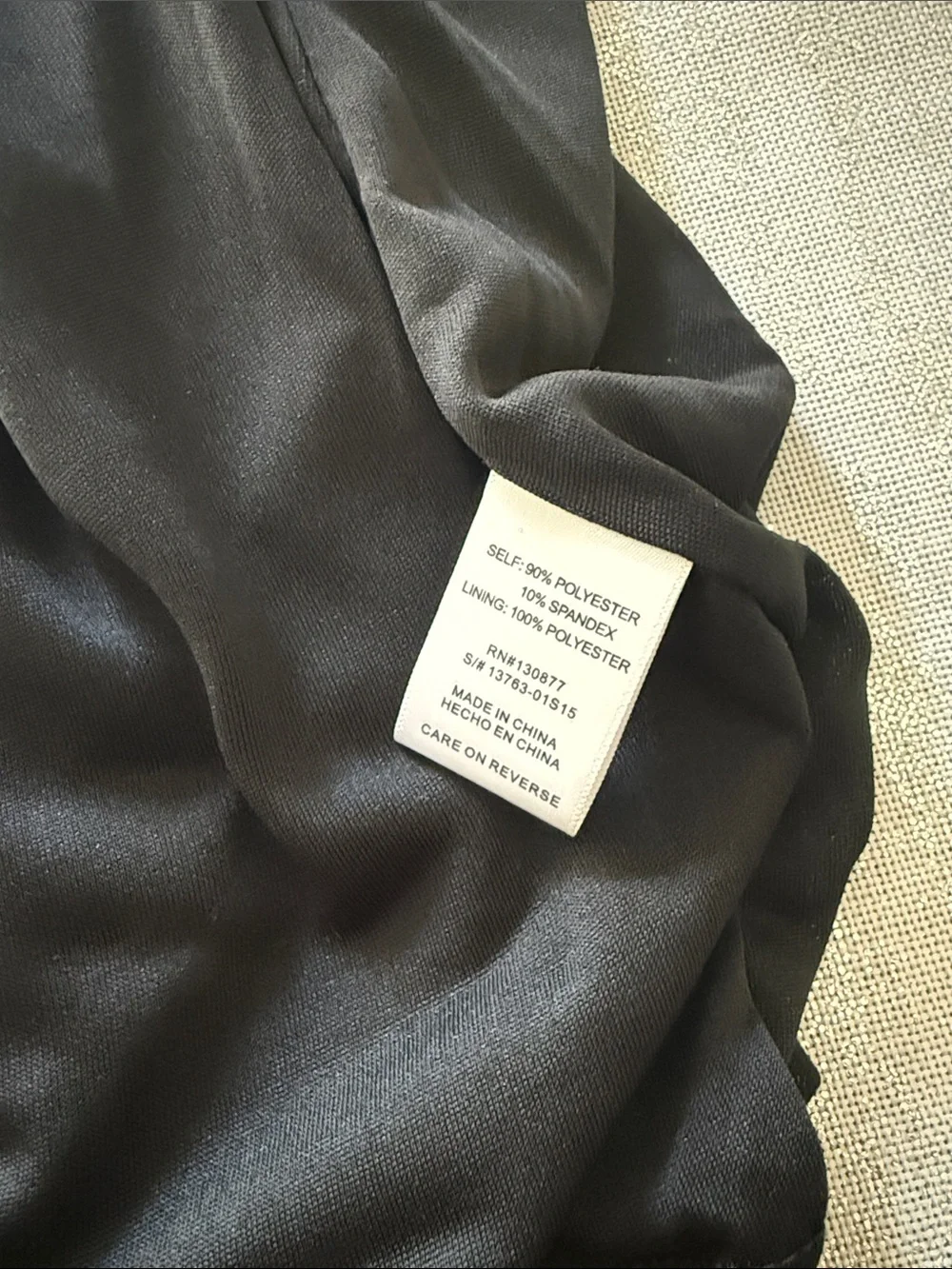 Sleek black skirt with long fringe hem. Soft suede-like texture. Hobo